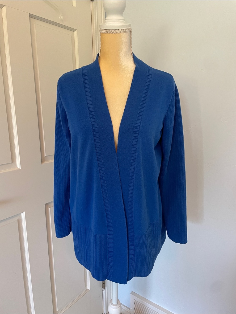 Coldwater Creek Royal Blue Open-Front Cardigan